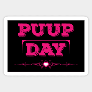 National Puppy Day Pink Sticker